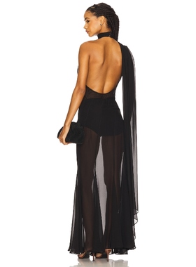 The Andamane VANISHA 紧身服 黑色 y2k辣妹风 REVOLVE小众新款