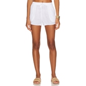 SPACE 小众新款 RIO 白色 慵懒风revolve时尚 短裤 亚麻