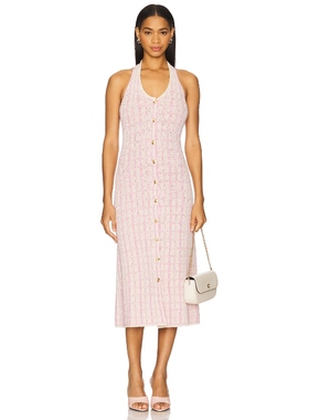 Asta Resort BIANCA 性感挂脖露背连衣裙女粉色REVOLVE