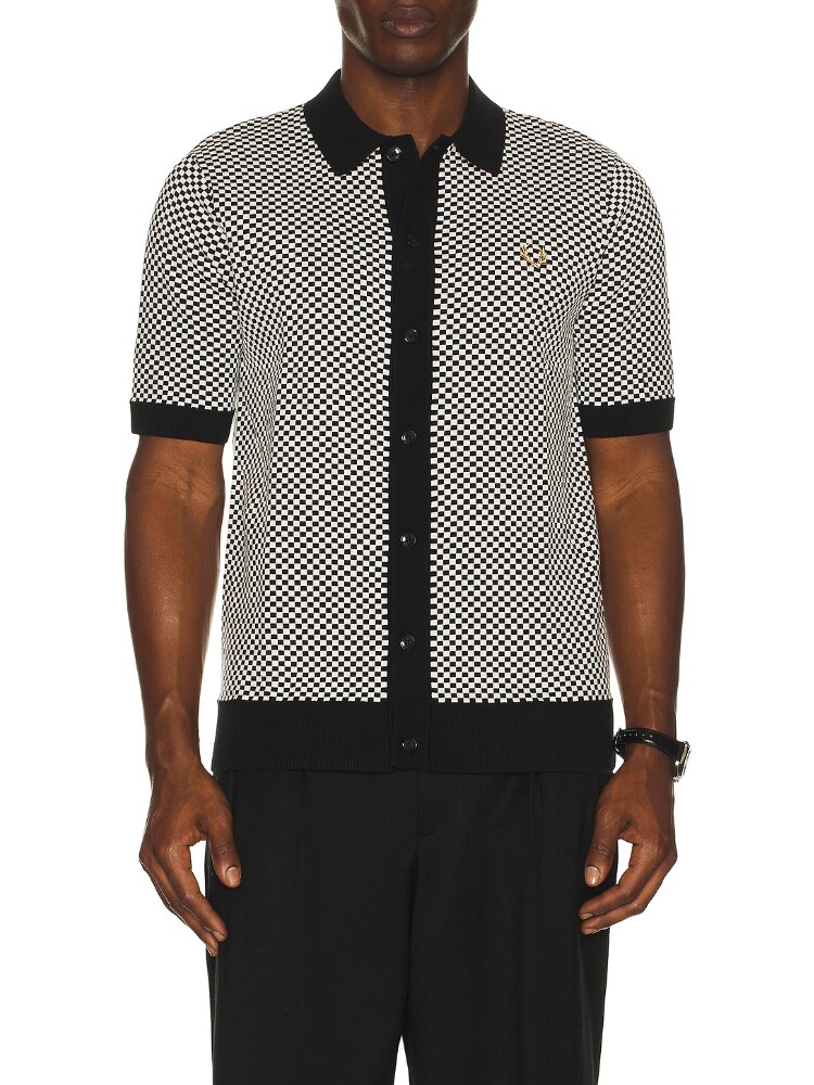 Fred Perry CHEQUERBOARD 系扣衬衫 revolve小众新款