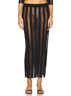 [春季新品]LOBA 针织半身裙黑色REVOLVE