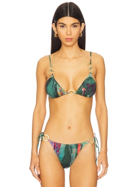 YLLW THE LABEL WILLOW 比基尼文胸上装绿色辣妹风REVOLVE