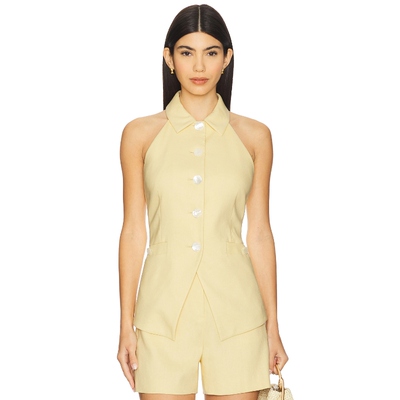 Veronica Beard ORLINDA 背心 柠檬色 y2k辣妹风REVOLVE小众新款