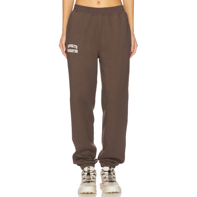 Favorite Daughter COLLEGIATE 跑步运动裤 棕色美式休闲风REVOLV