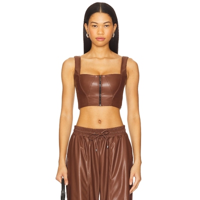 Heroine Sport 紧身胸衣 棕色 y2k辣妹风REVOLVE小众新款