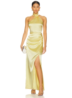 MORE TO COME DARCE 裙子 黄色礼服裙REVOLVE小众新款
