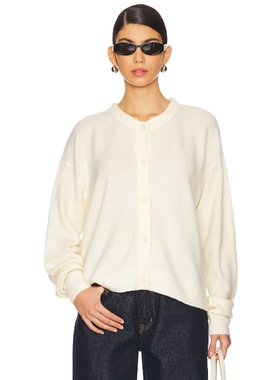 American Vintage 开衫 奶油色羊毛衫REVOLVE小众新款冬季保暖