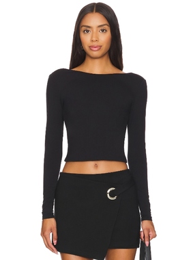 superdown 长袖上衣 黑色y2k辣妹风REVOLVE小众新款