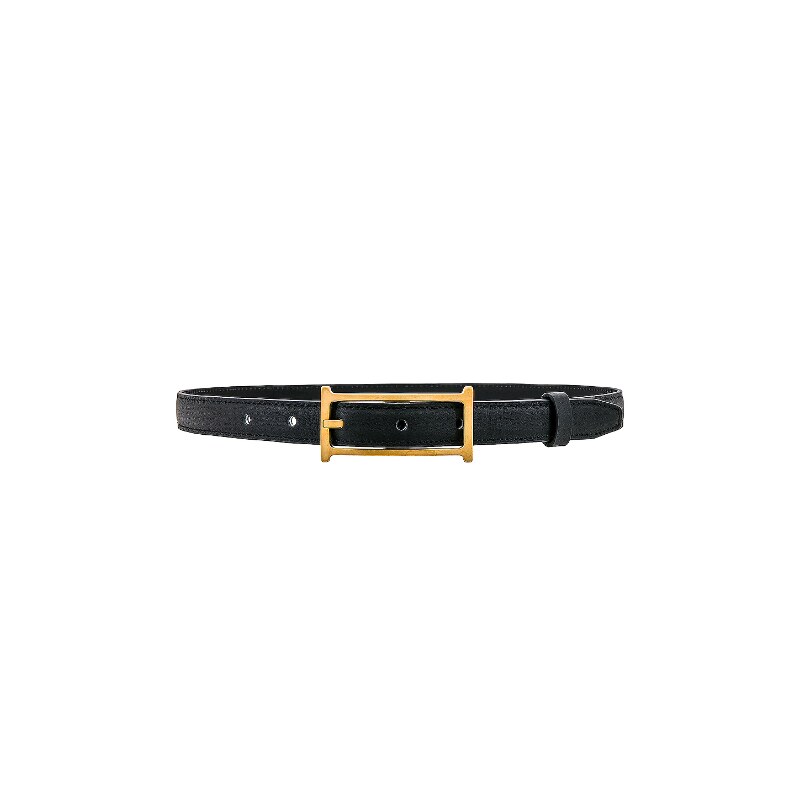 [早秋新品]Helsa 皮质腰带 金色矩形扣头黑色皮带环REVOLVE休闲