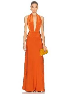 ILA TINA 裙子 橙色REVOLVE小众新款