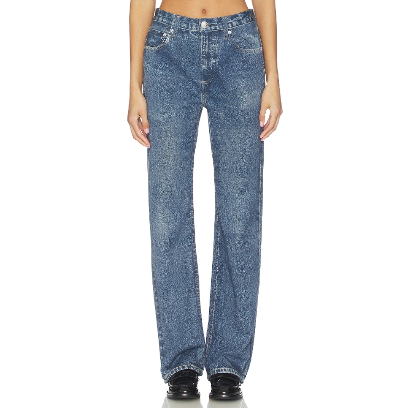 Rag & Bone MIRAMAR 直筒长裤 蓝色 美式复古风REVOLVE小众新款