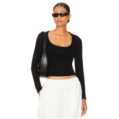 LNA CROWN 上装 黑色REVOLVE小众新款