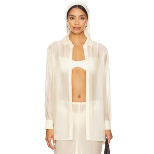 冬季 上装 新品 ETTORE 奶油色y2k辣妹风REVOLVE小众 EAVES