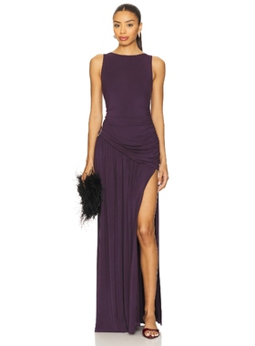 [冬季新品]YLLW THE LABEL ESTELLE 长裙 紫色REVOLVE小众