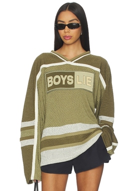 Boys Lie 图案T恤 绿色 y2k辣妹风REVOLVE小众新款