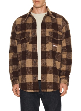 Tommy Jeans 汤米 CHECK 外套式衬衫 棕色REVOLVE小众新款