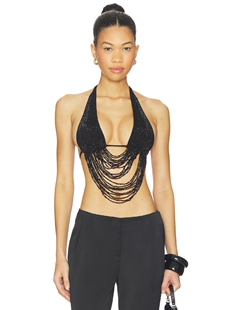 Leslie Amon TALLI ROUND 上装 revolve小众新款 黑色