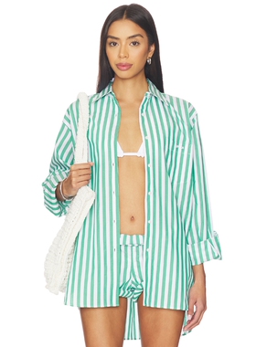 Hunza G CABANA 衬衫 revolve小众新款 绿色