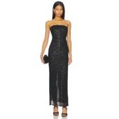 SIMKHAI 黑色REVOLVE小众新款 XYLA 无带睡袍