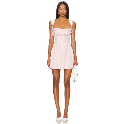 For Love & Lemons HOLLAND 裙子 玫瑰 y2k辣妹风REVOLVE小众新款