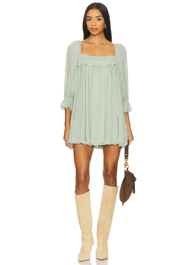 [冬季新品]Tularosa JAIDA 裙子 天蓝 REVOLVE小众