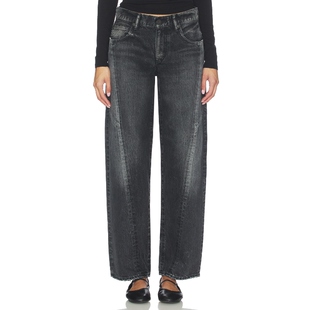 Moussy Vintage LARGO 阔腿 黑色 美式复古风REVOLVE小众新款