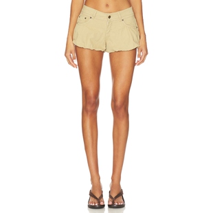 Jaded London PUFFBALL 短裤 米色 Y2K辣妹风00’s REVOLVE小众新