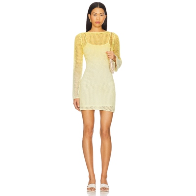 Significant Other HONEY 连衣裙女 柠檬色REVOLVE小众新款