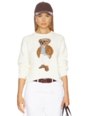 revolve Cotton Ralph Polo Sleeve Lauren Long Neck Bear Crew