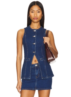 MORE TO COME MAEVE 上装 蓝色 y2k辣妹风REVOLVE小众新款