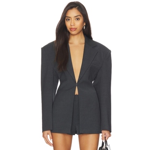 Zheng Blazer老钱风REVOLVE小众新款 Milena Wool Scuba Courtney