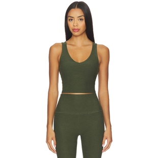 深绿色运动复古风瑜伽上衣REVOLVE小众新款 背心上装 Yoga Beyond