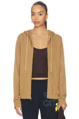 Free City SUPERFLUFF LUX 拉链连帽衫 棕色