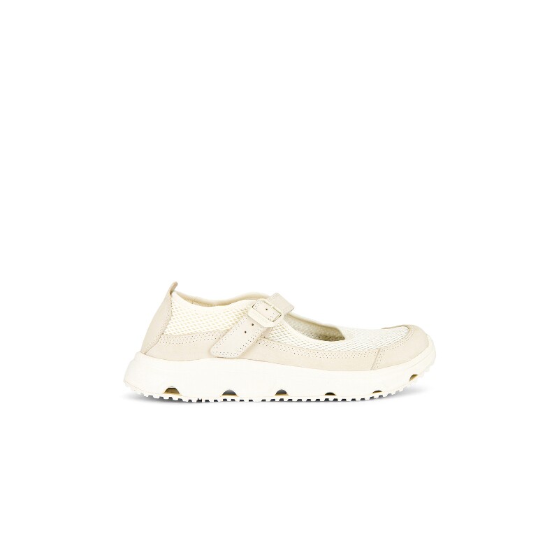Salomon米白色运动鞋简约风早秋新品厚底圆头休闲球鞋REVOLVE
