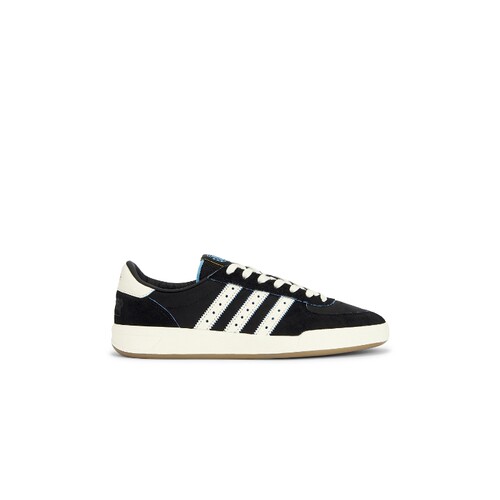 adidas Originals黑色麂皮运动鞋复古风系带厚底休闲球鞋REVOLVE