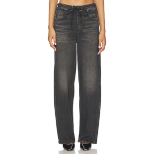 Rag & Bone MIRAMAR TERRY 阔腿 黑色 美式复古风REVOLVE小众新款