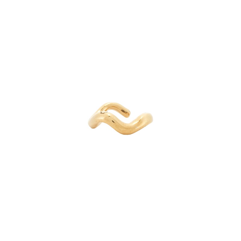 Studio Conchita金色耳饰简约风早秋新品波浪形耳环REVOLVE