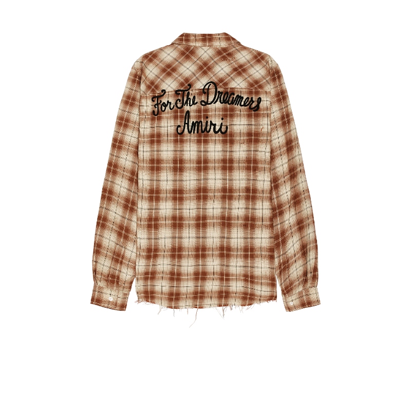 Amiri 法兰绒衬衫 棕色REVOLVE