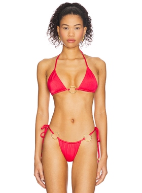 [春节穿搭]CIN CIN ISLE比基尼文胸上装红色y2k辣妹风REVOLVE新款