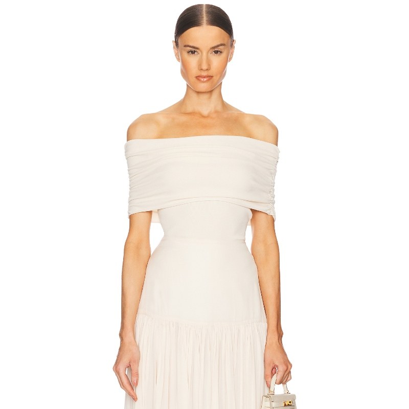 [冬季新品]Helsa 一字肩上衣奶油色静奢风设计感短袖上装REVOLVE,女装/女士精品,毛针织衫,淘宝优惠券,粉丝福利购,淘宝优惠卷