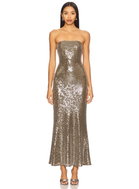 SAU LEE CIARA 裙子 橄榄色REVOLVE小众新款