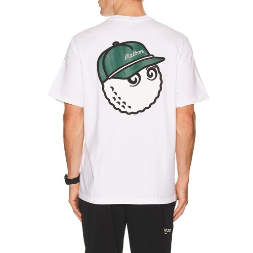[早秋新品]Malbon Golf白色T恤印花休闲短袖修身上装REVOLVE