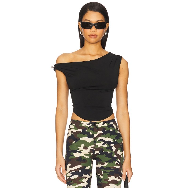 [冬季内搭]Miaou ARIELLE 上装黑色辣妹风REVOLVE小众新款