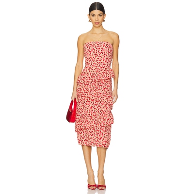 [春季新品]ASTR the Label 粉色抹胸连衣裙性感度假风长裙REVOLVE