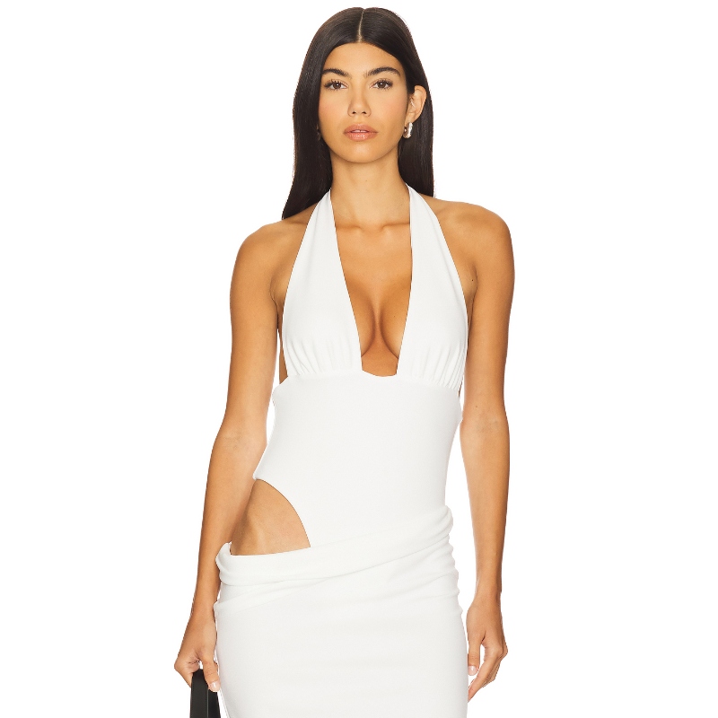 Natalie Rolt BECCA 紧身服 白色 y2k辣妹风REVOLVE小众新款