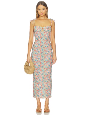 Montce PETAL 长款吊带连衣裙 Florencia FloralREVOLVE小众新款