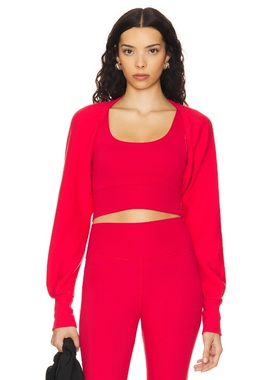 [春节穿搭]STRUT-THIS 短茄克衫开衫红色节日氛围感穿搭REVOLVE