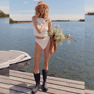 Helsa POINTELLE HIGH CUT 短裤 白色REVOLVE小众新款