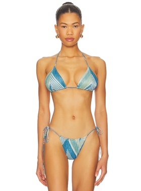 DEVON WINDSOR WINONA 三角形比基尼文胸上装 蓝色 y2k辣妹风REVO