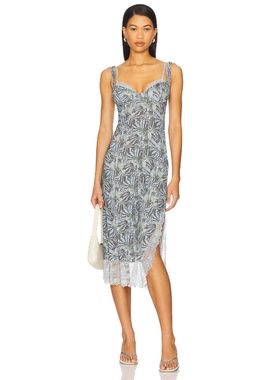 [春季新品]Free People 中长款吊带连衣裙性感蕾丝饰边REVOLVE